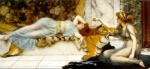John William Godward  - Bilder Gemälde - Mischief and Repose