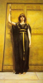 John William Godward  - Bilder Gemälde - The Priestess