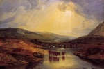Joseph Mallord William Turner  - paintings - Abergavenny Bridge, Monmountshire, clearing up after a shower