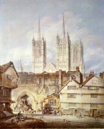 Joseph Mallord William Turner  - paintings - Cathedral Church at Lincoln