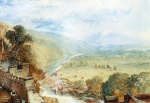 Joseph Mallord William Turner  - Peintures - Ingleborough vue de la terrasse du château de Hornby