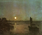 Joseph Mallord William Turner  - paintings - Moonlight at Millbank