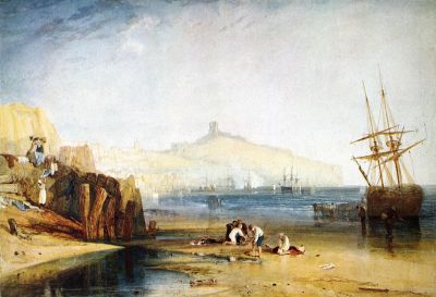 Scarborough Town and Castle (Morning  Boys Catching Crabs)
