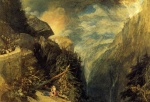 Joseph Mallord William Turner  - Peintures - La bataille de Fort Rock, Val d'Aoste, Piémont
