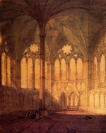 Joseph Mallord William Turner  - paintings - The Chapter House, Salisbury Chathedral