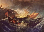 Joseph Mallord William Turner  - Peintures - L'épave d'un navire de fret