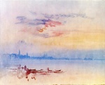 Joseph Mallord William Turner  - Peintures - Venise (vue est de la Giudecca au lever du soleil)