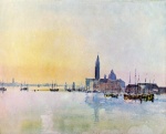 Joseph Mallord William Turner  - paintings - Venice (San Guirgio from the Dogana at Sunrise)