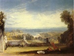 Joseph Mallord William Turner  - Peintures - Vue de la terrasse d'une villa à Niton
