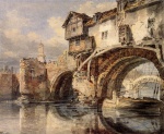 Joseph Mallord William Turner  - Peintures - Pont Welsh à Shrewsbury