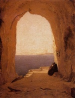 Karl Blechen - Bilder Gemälde - Grotto in the Gulf of Naples