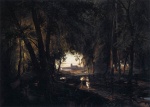 Carl Blechen - Peintures - Les bois près de Spandau