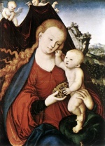 Lucas Cranach  - Peintures - Vierge et l'Enfant