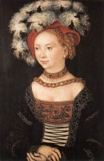 Lucas Cranach  - Peintures - Portrait d'une jeune femme