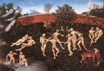 Lucas Cranach  - Peintures - L'Age d'or