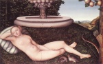 Lucas Cranach  - Bilder Gemälde - The Nymph of the Fountain