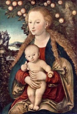 Lucas Cranach  - Bilder Gemälde - Virgin and Child