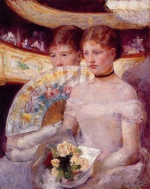 Mary Cassatt  - Peintures - Deux femmes dans une loge de théâtre