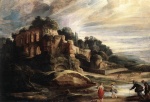 Peter Paul Rubens  - Bilder Gemälde - Landscape with the Ruins of Mount Palatine in Rome
