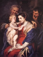 Peter Paul Rubens  - paintings - The Holy Family with St Anne