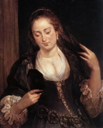 Peter Paul Rubens  - paintings - Woman with a Mirror