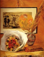 Pierre Auguste Renoir  - Bilder Gemälde - Still Life With Bouquet