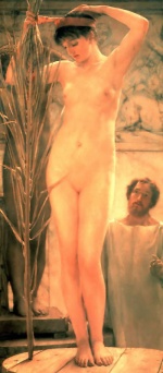 Sir Lawrence Alma Tadema  - Peintures - Un modèle pour le sculpteur