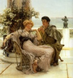 Sir Lawrence Alma Tadema  - Bilder Gemälde - Courtship (The Proposal)