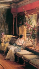 Sir Lawrence Alma Tadema  - Bilder Gemälde - Vain Courtship