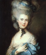 Thomas Gainsborough  - Bilder Gemälde - Portrait of a Lady in Blue