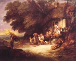 Thomas Gainsborough  - Peintures - La porte de la chaumière