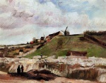 Vincent Willem van Gogh  - paintings - Montmartre (The Quarry and Windmills) 2