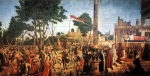 Vittore Carpaccio - paintings - Martyrdom of the Pilgrims and the Funeral of St Ursula