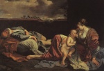 Orazio Gentileschi - paintings - Rest on the Flight into Egypt