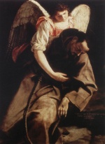 Orazio Gentileschi - Peintures - St Francis et l'Ange