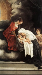 Orazio Gentileschi - Peintures - La Vision de Ste Francesca Romana