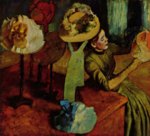 Edgar Degas - Peintures - La boutique de mode