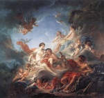 François Boucher  - paintings - Vulcan Presenting Venus with Arms for Aeneas