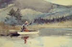 Winslow Homer - Bilder Gemälde - A Quiet Pool on a Sunny Day