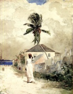 Winslow Homer - Bilder Gemälde - Along the Road, Bahamas