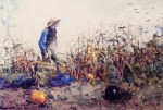 Winslow Homer - Peintures - Parmi les légumes
