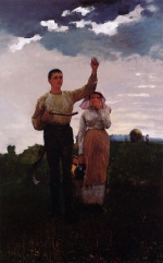 Winslow Homer - Peintures - Répondant à la corne