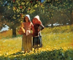 Winslow Homer - Bilder Gemälde - Apple Picking