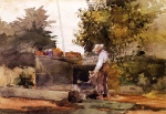 Winslow Homer - Bilder Gemälde - At the Well