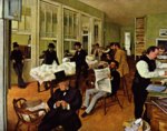 Edgar Degas - Peintures - La fabrique de coton