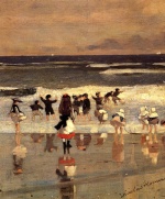 Winslow Homer - paintings - Beach Scene