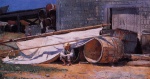 Winslow Homer - Peintures - garçon dans une cour à bateaux