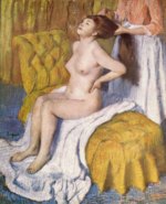 Edgar Degas - Peintures - Les soins du corps