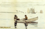 Winslow Homer  - Bilder Gemälde - Boys Fishing, Gloucester Harbor