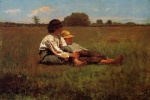 Winslow Homer  - Bilder Gemälde - Boys in a Pasture